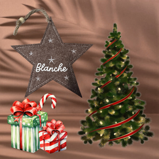 🎄 Ornement Étoile -  personnalisé