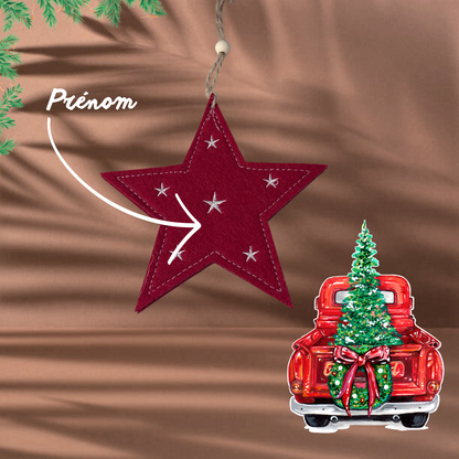 🎄 Ornement Étoile -  personnalisé