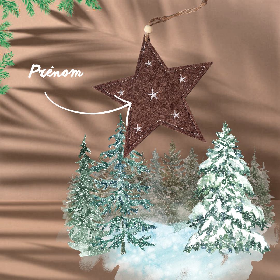 🎄 Ornement Étoile -  personnalisé