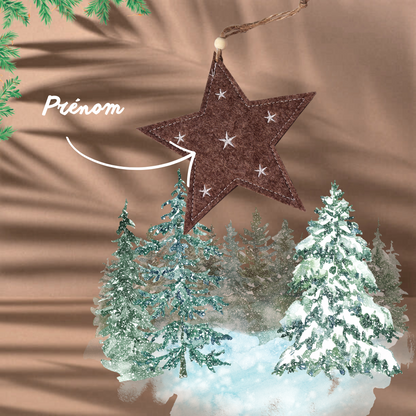 🎄 Ornement Étoile -  personnalisé