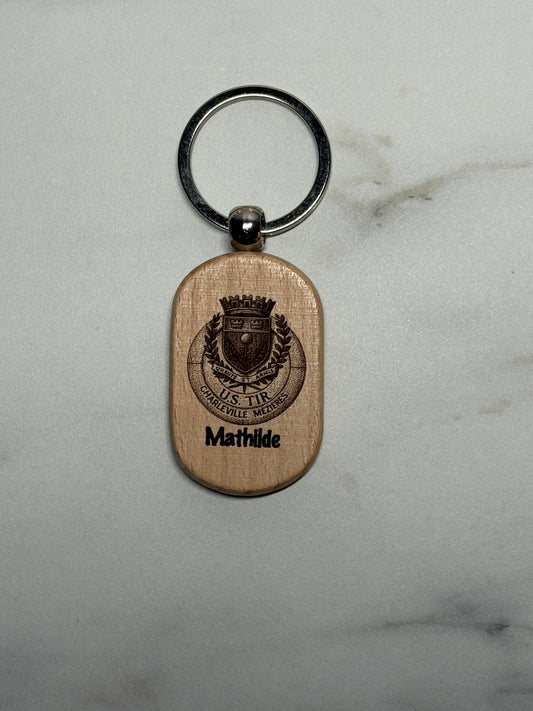 PORTE-CLÉS BOIS CAMILLE USTIR – Personnalisable