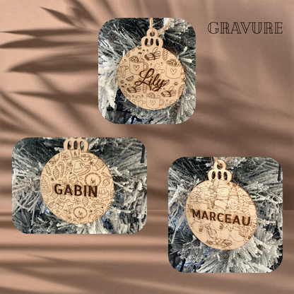 Ornement bois - boule