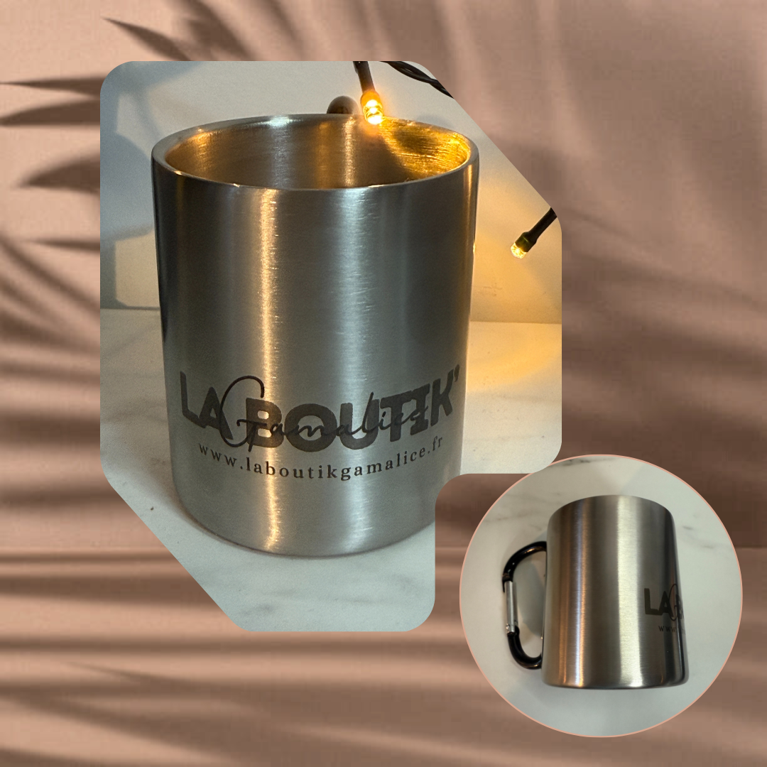 Tasse mousqueton gravée - personnalisable